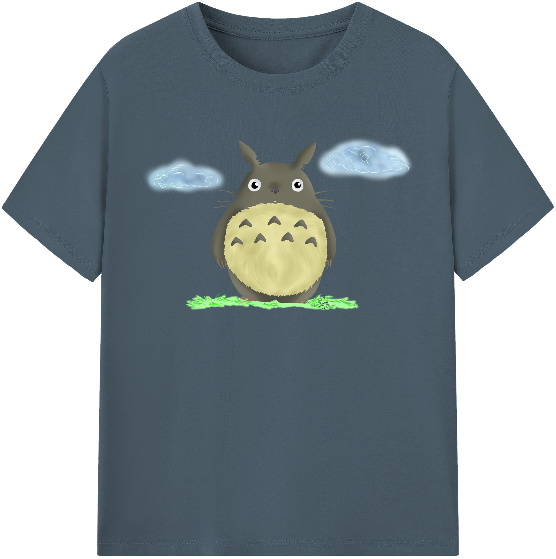 （画像用） となりのトトロ 草壁メイ 草壁サツキ My Neighbor Totoro Satsuki Kusakabe Mei Kusakabe 綿100％半袖Tシャツ（フロントプリント）